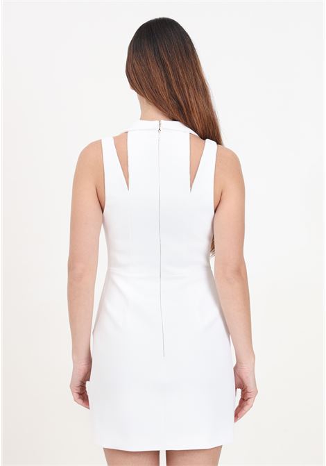 White women's dress with v-neck ELISABETTA FRANCHI | AB57441E2360